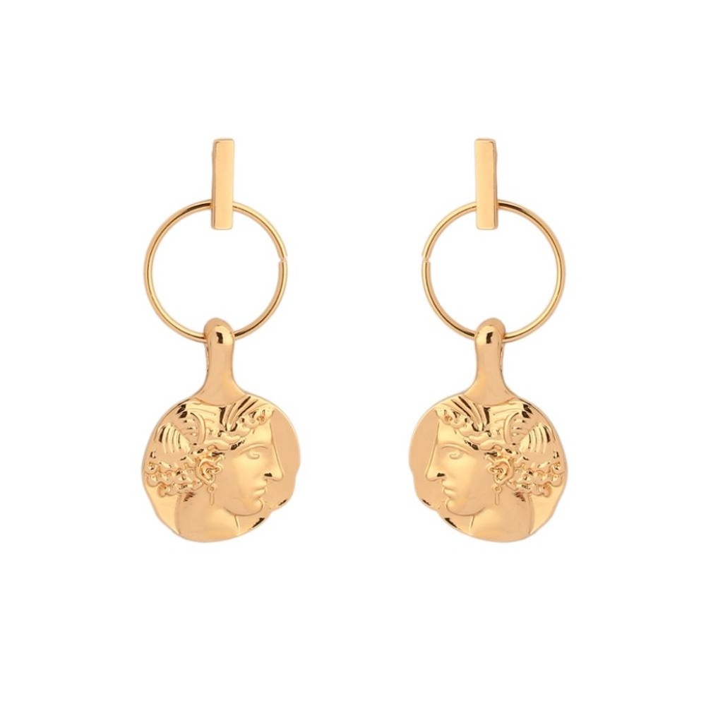 Medusa Coin Earrings